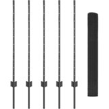 vidaXL Ograda za Vrt Set od 2 Siva Metal prekriven plastikom Cijene