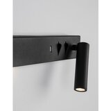 Nova Luce Mat crna metalna LED zidna lampa sa savitljivom konstrukcijom/s USB priključkom Vida – | shoptok.hr