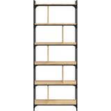  Regal za knjige sa 6 razina boja hrasta 76 x 32 x 192 cm drveni | Eponuda.ba