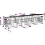  Vanjski kavez za pse s krovom čelični 11,26 m² | shoptok.hr