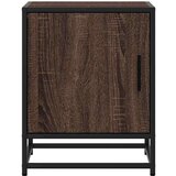 vidaXL Nočna omarica 2 kosa rjavi hrast 40x31x50 cm inž. les in kovina | Shoptok.si