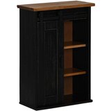 vidaXL Viseći ormarić HALDEN s kliznim vratima crni 49x22,5x70 cm bor | shoptok.hr