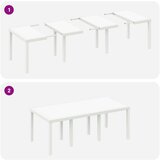  Vrtna miza Bela 200x100x73 cm Poli Ratan, (22008707) | Shoptok.si