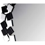 Kayoom STENSKO OGLEDALO, 80/80/1,6 cm kovina, steklo, leseni material Slike