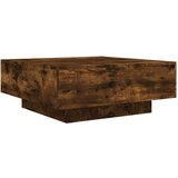 vidaXL Stolić za kavu s LED svjetlima boja dimljenog hrasta 80x80x31cm | shoptok.hr