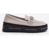 S. BARSKI Women's Leather Platform Loafers with Chain Detail S.Barski | shoptok.hr