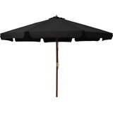  Vrtni suncobran s drvenom šipkom 330 cm crni | shoptok.hr