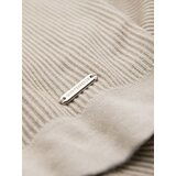 Ombre Men's knitted t-shirt with buttons at the neckline - light grey | shoptok.hr