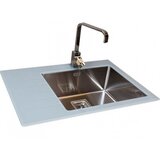 Sink Solution stekleno korito x line 780x540 - siva Cene
