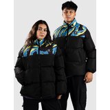 Polypop Black Tigra Pattern Chest Puffer Jakna black | Shoptok.si