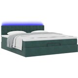  Otomanski krevet s madracem i LED 160x200 cm baršunasti | shoptok.hr