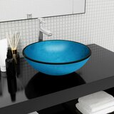 vidaXL Umivaonik od kaljenog stakla 42 x 14 cm plavi cijene