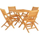  5-dijelni vrtni blagovaonski set od masivne tikovine | shoptok.hr