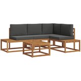  Set vanjskih sofa s jastukom 5 Komad Prirodna i antracit | Eponuda.ba