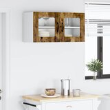  Zidni stakleni ormarić Dimljeni hrast 80 x 31 x 40 cm | shoptok.hr