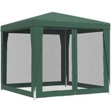 Šator za zabave s 4 mrežasta bočna zida zeleni 2 5 x 2 5 m HDPE | shoptok.hr