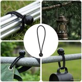  Bungee uže s lopticama 100 kom. Crna 4 mm x 22 cm Polipropilen | shoptok.hr