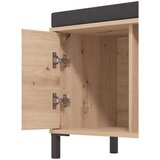 CARRYHOME GARDEROBNA KLOP črna, hrast artisan | Shoptok.si