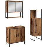  Set namještaja za kupaonicu 3 kom. Smeđa 33 x 33 x 113,5 cm | shoptok.hr
