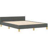  Krevetna konstrukcija Tamno siva 160 x 200 cm tkanina | shoptok.hr