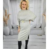 Pri Knitted midi dress with belt and bat sleeves ALENA | shoptok.hr