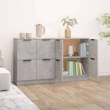 Komoda 2 kosa betonsko siva 60x30x70 cm konstruiran les, (20654379) | Shoptok.si