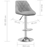  Barski stolci 2 kom svjetlosivi baršunasti | shoptok.hr