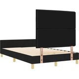  Krevetna konstrukcija s uzglavljem Crna 160 x 200 cm tkanina | shoptok.hr