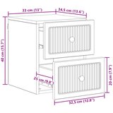  Noćni ormarić za montažu na zid 2 pcs Crna 33 x 34,5 x 40 cm | shoptok.hr