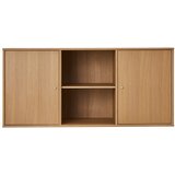 Hammel Furniture Nizka stenska komoda v hrastovem dekorju v naravni barvi 133x61 cm Mistral – | Shoptok.si