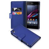 Cadorabo Ohišje, združljivo z Sony Xperia Z1 v mornarsko modra - Zaščitni ovitek iz teksturiranega umetnega usnja in žep za kartice, (20551167) | Shoptok.si