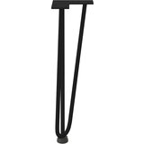 vidaXL Noge za mizo za lase 4 kosi črna 42 cm trdno jeklo | Shoptok.si