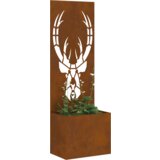 vidaXL Vrtni Sadič s Dekorativnom Pločom Rđa 50 x 140 cm | shoptok.hr