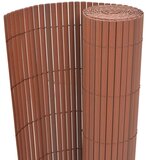 vidaXL dvostrana vrtna ograda PVC 90 x 500 cm smeđa | shoptok.hr