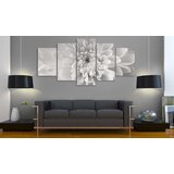  Slika - Dahlia flower in grey shades 100x50 | shoptok.hr