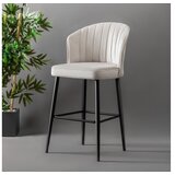 Hanah home Set od 4 barske stolice Ruby krem-crne boje | Eponuda.ba