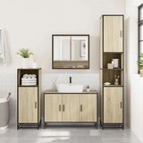  4-dijelni set kupaonskog namještaja boja hrasta sonome drveni | shoptok.hr