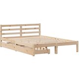 vidaXL Posteljni okvir s predali 135x190 cm borovina, (21308779) Cene