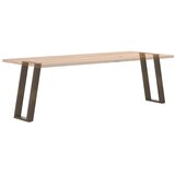  Noge za konzolni stol u obliku slova U, 2 kom, prirodni čelik, 28 x (72-73) cm, čelik | shoptok.hr