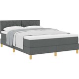 vidaXL Krevet s box springom s madracem Tamno siva 160x200 cm Tkanina | shoptok.hr