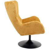 Mömax fotelj shiba, rumena, žamet, vrtljiv | Shoptok.si