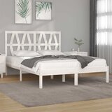  Okvir za krevet od masivne borovine bijeli 120 x 200 cm | shoptok.hr