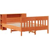 vidaXL Krevet s regalom za knjige bez madraca 160x200 cm od borovine | shoptok.hr