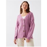 LC Waikiki Women's V-Neck Patterned Long Sleeve Knitwear Cardigan | shoptok.hr