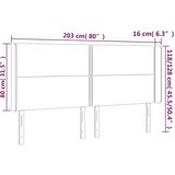  Uzglavlje krem 203 x 16 x 118/128 cm od tkanine | shoptok.hr