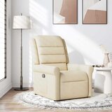 vidaXL Naslanjač iz krem blaga | Shoptok.si
