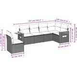  6-dijelni set vrtnih sofa od poliratana s jastucima crni | shoptok.hr