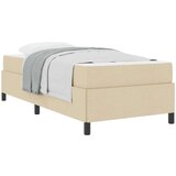  Postelja z vzmetnico Krema in črna 80 x 200 cm | Shoptok.si