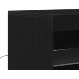  Komoda s LED svjetlima Crna hrastovina 41x37x67 cm | shoptok.hr