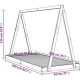 Otroški posteljni okvir bel 90x200 cm trdna borovina, (20787714) | Shoptok.si